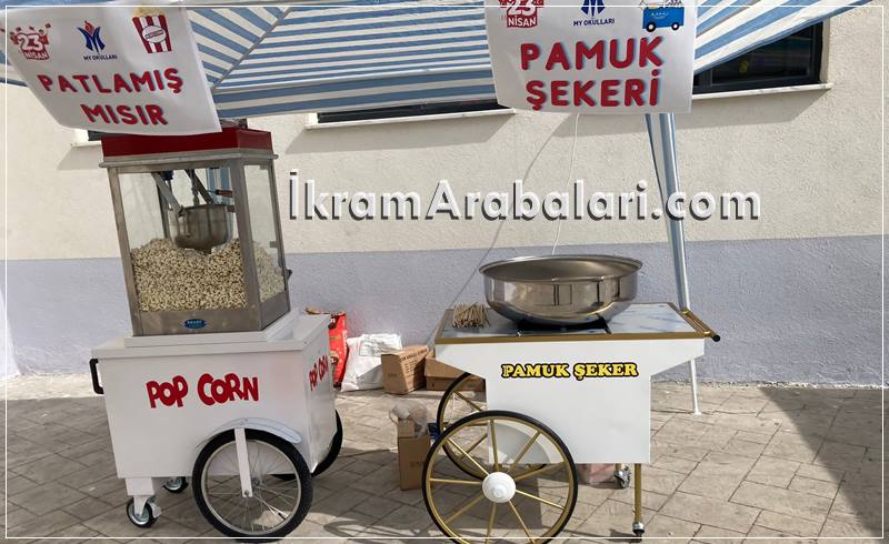 pamuk şeker ve patlamış mısır arabası kiralama